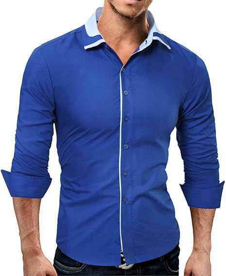 Hombres de Camisa de Manera Normal de Barniz de Largo aleatoria Masculina Casquillos de Camisa greate stpak, Verano, Hombre, Color Azul, tamaño Large: Amazon.es: Deportes y aire libre