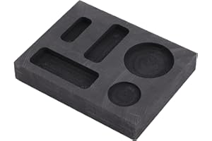 5-in-1 Graphite Ingot Mold, High Temperature Casting Mold Crucible Tool for Melting Casting Smelting Gold Silver Copper Alumi