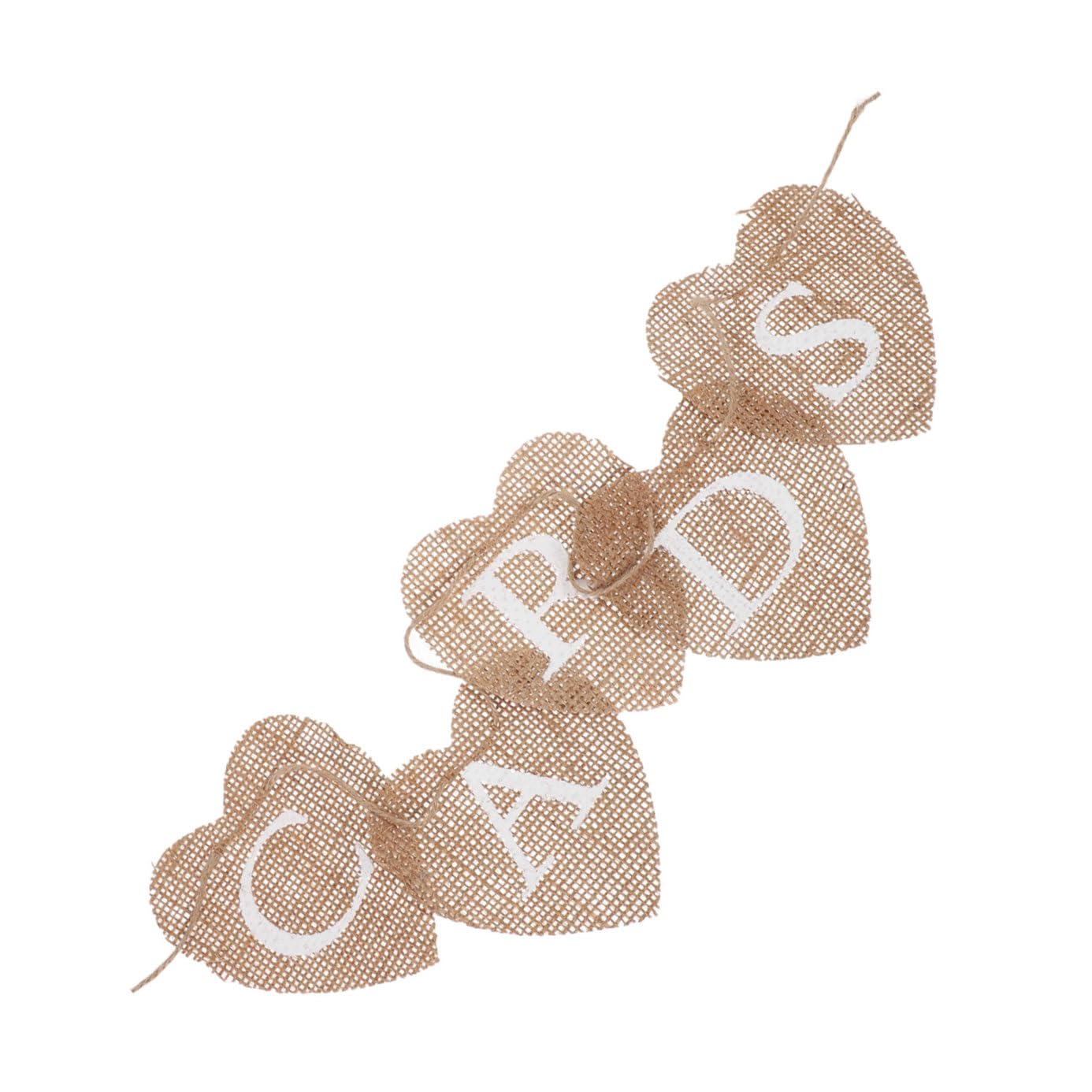 ULTNICE Wedding Party Decoration Banner Heart Garland Burlap Bunting - CARDS