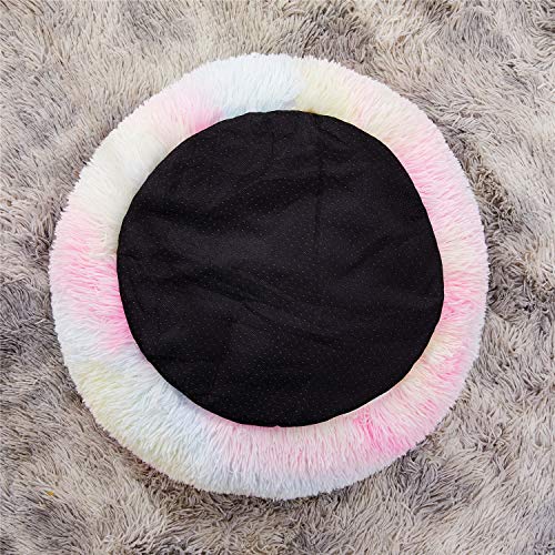 CATTYBOX Marshmallow Cat Bed, Round Plush Donut Cat Bed, Calming and