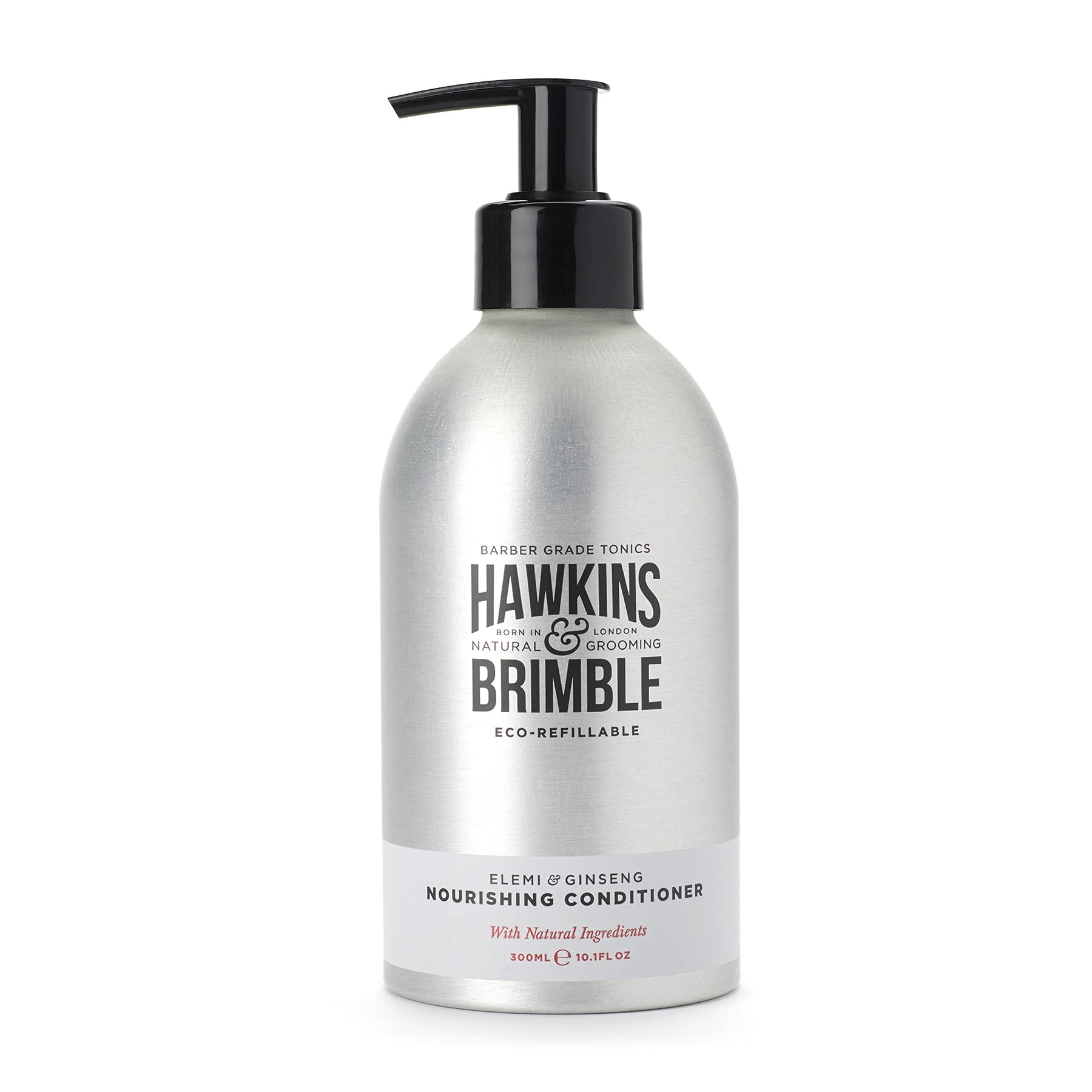 Hawkins & Brimble Conditioner Eco-Refillable Bottle - 300ml For Men Hydrating Naturally Fragranced | Reusable Bottle for Life Eco Friendly (Hair Conditioner Eco Refill)