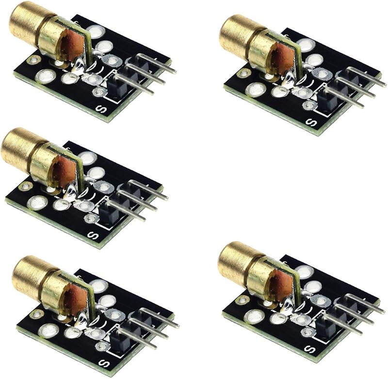 Hailege 5x 5mW 650nm Red Dot Laser Diode Module Transmitter for PIC AVR DC5V