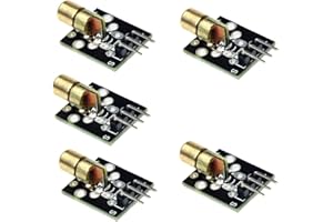 HiLetgo 5pcs DC 5V Laser Transmitter Module Wave Length 650 nm for Arduino PIC AVR