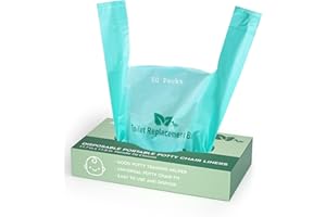Compostable Disposable Potty Liners for Toddlers AYOTEE 2 Gallon 50 Counts Portable Potty Bags Potty Training Bags, Compatible Bedside Commode Liners Potty Chair Liners Portable Toilet Bags for Kids