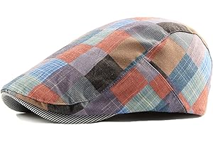 Qianuer Newsboy Hats Adjustable Ivy Flat Cap Gatsby Cabbie Driving Beret for Men Women