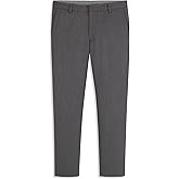 Van Heusen Mens Essential Slim Fit Flat Front Dress Pant, Stretch Fabric & Waistband, Machine Washable