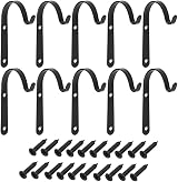 Lifreer Set of 10 Iron Wall Hanging Hooks 2.8x1.6in Garden Plant Lantern view 2