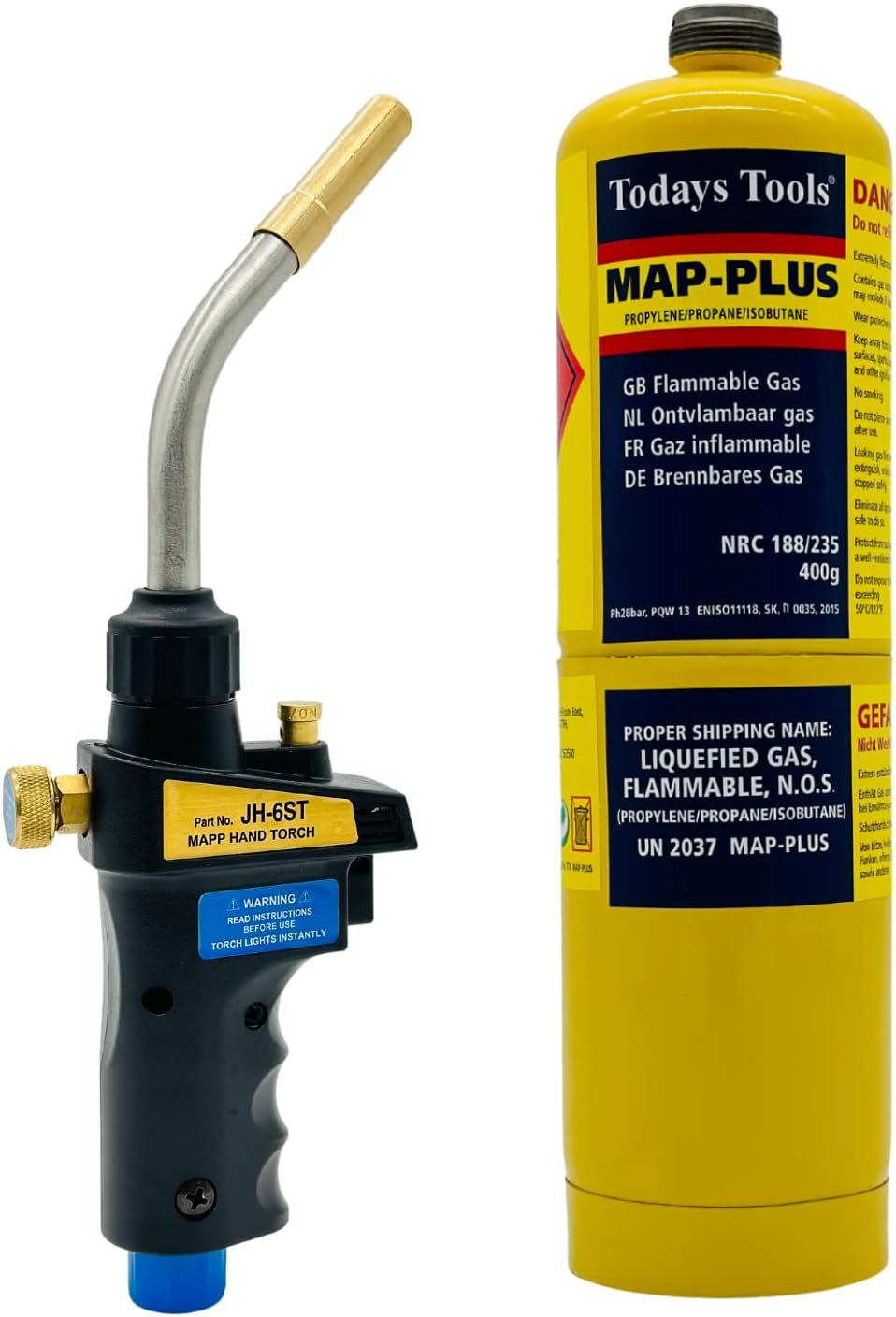 MAPP Gas Turbo Torch JH-1D1 for Soldering Brazing Heating Copper Brass Pipes
