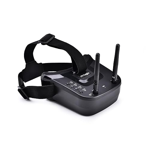 FPV Goggles with Antennas: Inch Screen 40CH Build in