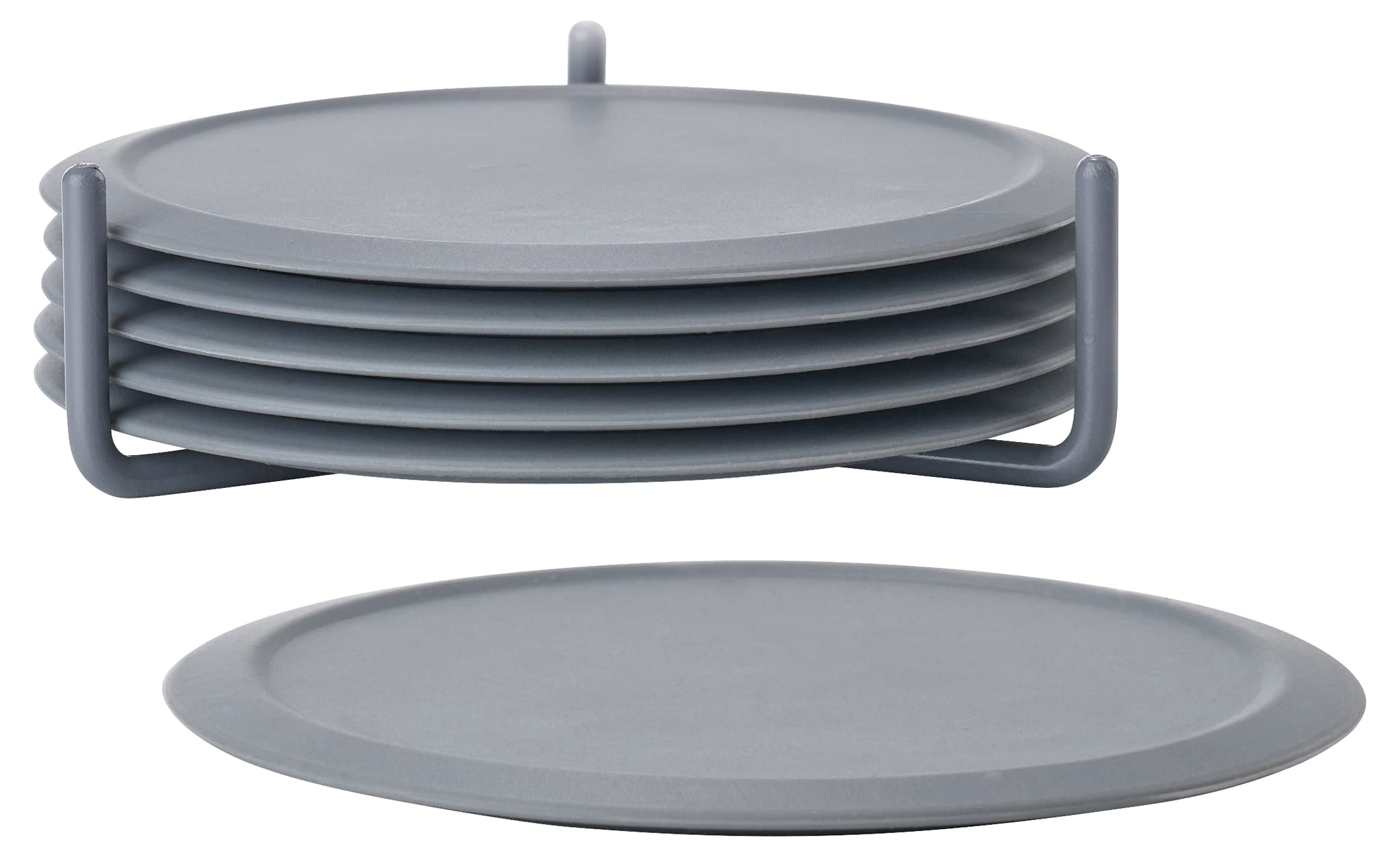 Silicone Coasters Set of 6, Cool Grey