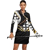 Golf Shirts for Woman UPF 50+ Sun Protection Quick Dry Lightweight Long Sleeve Polo Shirts for Woman Rash Guard