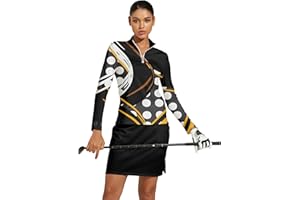 ACEGOLFS Golf Shirts for Woman UPF 50+ Sun Protection Quick Dry Lightweight Long Sleeve Polo Shirts for Woman Rash Guard