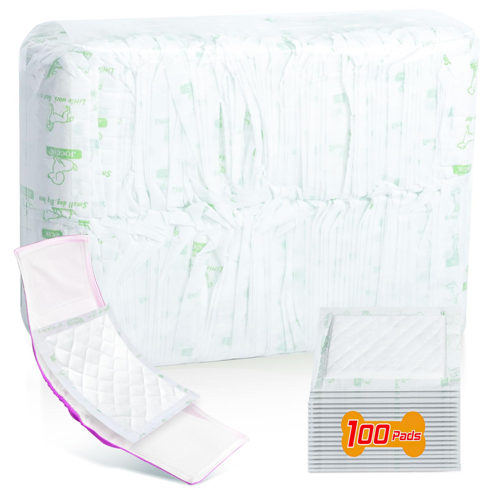 Photo 1 of Dog Diaper Liners for Male and Female Dogs, 100ct, Super Absorbent Disposable Dog Diapers Booster Pads fit Most Pet Belly Bands and Wraps (X-Large)