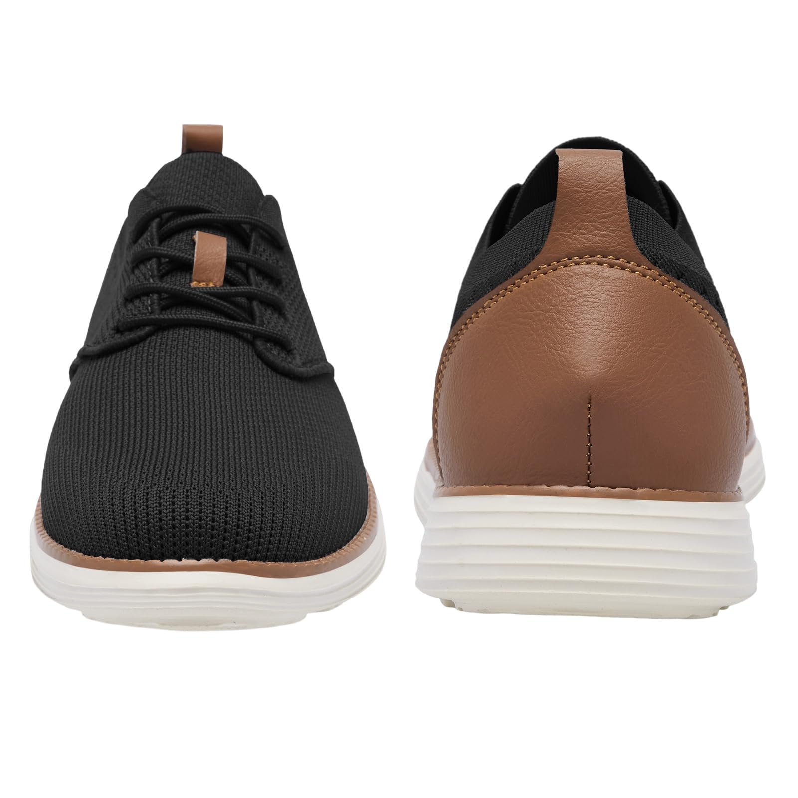 SHULOOK Herren Atmungsaktive Gestrickte Sneakers Leichte (Schwarz 44.5) 6