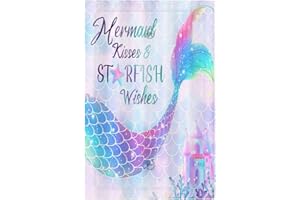 Yamxbfa Cute Mermaid Tail 1 Gang No Device Light Switch Cover Decorative Single Blank Outlet Covers Purple and Pink Blue Electrical Wall Plate Dimmer Switchplate Faceplate for Nursery Kids Room Decor