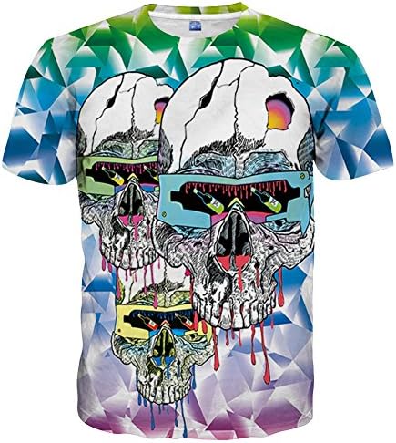 LAIDIPAS Unisex 3D Pattern Printed Casual Short Sleeve T-Shirts Tees
