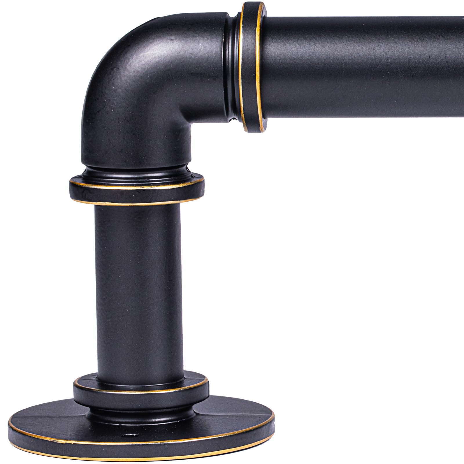 Photo 1 of WORLD RODS Antique Brass Curtain Rod for Windows 18 to 45 Inches,1 Inch Adjustable Drapery Pole,Heavy Duty Outdoor/Indoor Modern Curtain Rods,Easy Installation(Black Gold 18"-45")