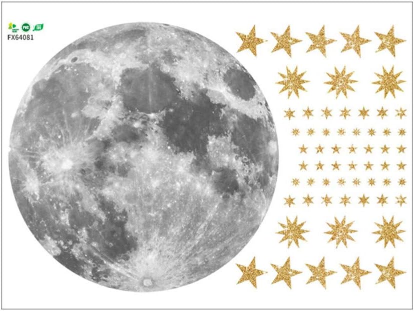Shenye Creative Color Moon Phase Map Space Moon Wall Sticker Home Decoration Art