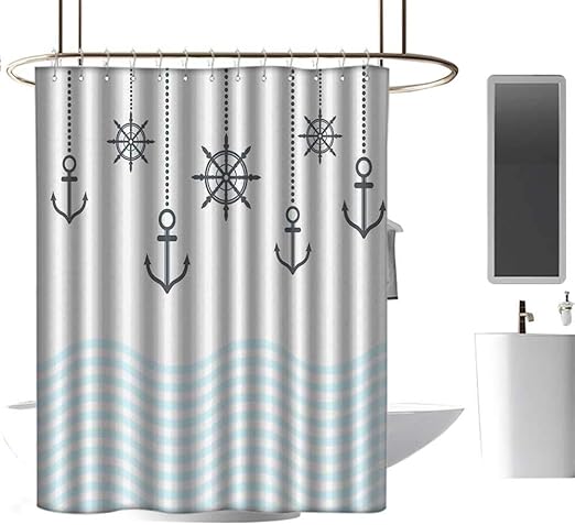 Amazon Com Wixuewu Anchor Shower Curtains For Bathroom Cream