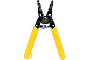 IDEAL INDUSTRIES IDEAL Electrical 45-120 T-5 T-Stripper - 10-20 AWG, Yellow Wire Stripper with Looping Holes, Plier Nose, Spring Loaded Automatic Opening,Black