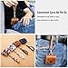 MoKo Case Fit AirPods 1/AirPods 2, Magnetic Snap Closure Protective Cover Carrying Pouch Pocket, with Holding Strap, for Apple AirPods 1 & AirPods 2 Charging Case - Brown
