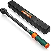 NADOKHI 1/2-Inch Drive Click Torque Wrench, 25-250 Ft.Lb, 72-Tooth Dual-Direction Adjustable Torque Wrench, ±3% High Precisio