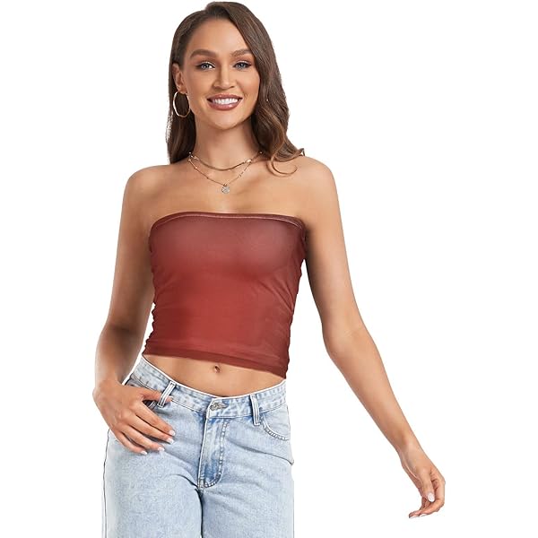 トップス BOHEMSEO TUBE TOP xigua Bohemian Style Women's Tube Top Bra,Bandeau Bra Top