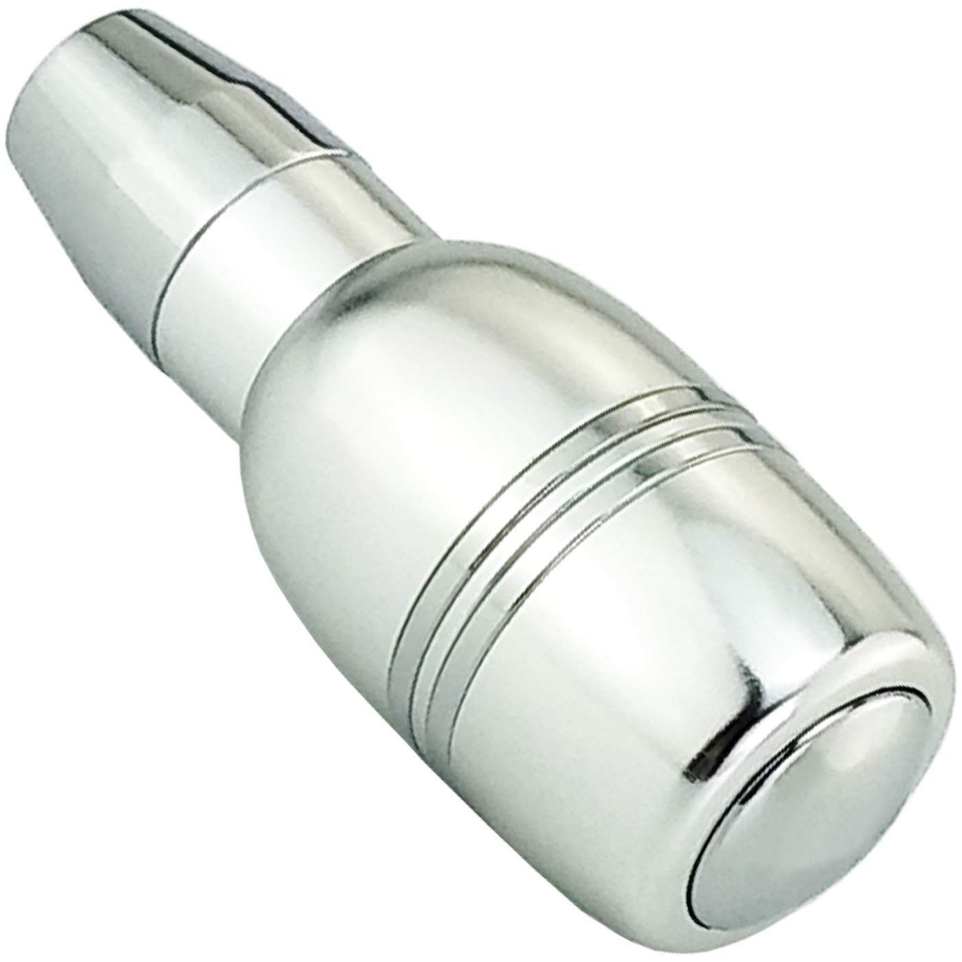 Lensuntom Silver Shift Knob with Button Aluminium Alloy Pushbutton