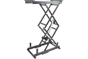 MIMODA Electric Single Scissor Lift Table, 130-350LB Load, Height Adjustable Electric Lifting Platform, Coffee Table Lift, for Material Handling and Transportation (180LB 265-1100MM)