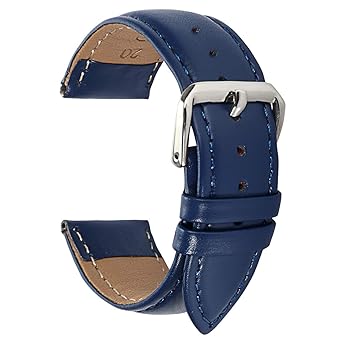 BONSTRAP Echtlederarmbandarmband Ersatz Schwarz Bule Optionale Farbe 12/14/16/18/20/22 / 24mm