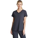 BARCO Skechers Vitality Aura Classic Fit Scrub Top for Women – 3-Pocket Classic V-Neck Top with 4-Way Stretch
