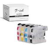F-INK Empty Refillable Ink Cartridge Replacement For Brother LC201 LC203 LC203XL,Works With Brother MFC-J4320DW J4420DW J4620DW J5520DW J5620DW J5720DW Printers