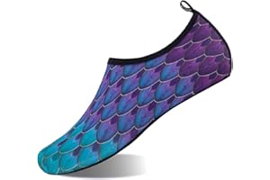 WateLves Womens and Mens Kids Water Shoes Barefoot Quick-Dry Aqua Socks for Beach Swim Surf Yoga Exercise