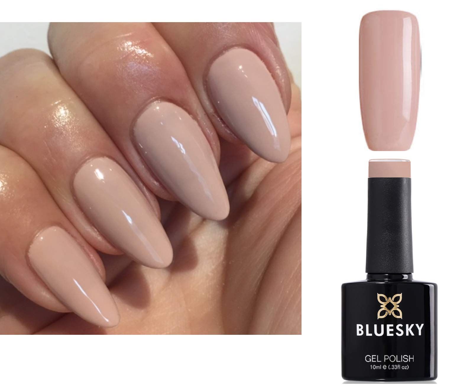 Bluesky Bare Nude Light Beige Nail Gel Polish UV LED Soak Off