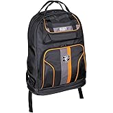 Klein Tools 55475 Tool Bag Backpack, Heavy Duty Tradesman Pro Tool Organizer / Tool Carrier with 35 Pockets for Hand Tools an