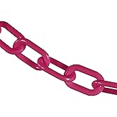 Mr. Chain Heavy-Duty Plastic Barrier Chain, Safety Pink, 2-Inch Link Diameter, 25-Foot Length (51025-25)