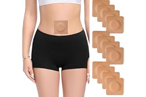 SRRSO 50pcs pcs Disposable Castor Oil Patches Belly Button(Oil Not Included), Self-Adhesive CastorOil Pack Wrap Organic Cotton,White 50PCS