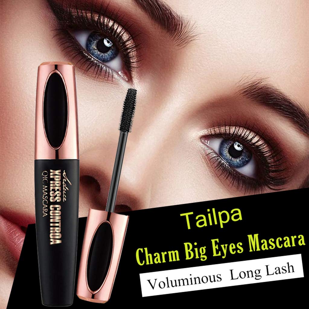 2PCS 4D Silk Fiber Eyelash Mascara Waterproof, Extra Long Lash Mascara, Lengthening and Thick, Long Lasting, Smudge-Proof, Voluminous Eyelashes, Natural Extension Mascara : Beauty