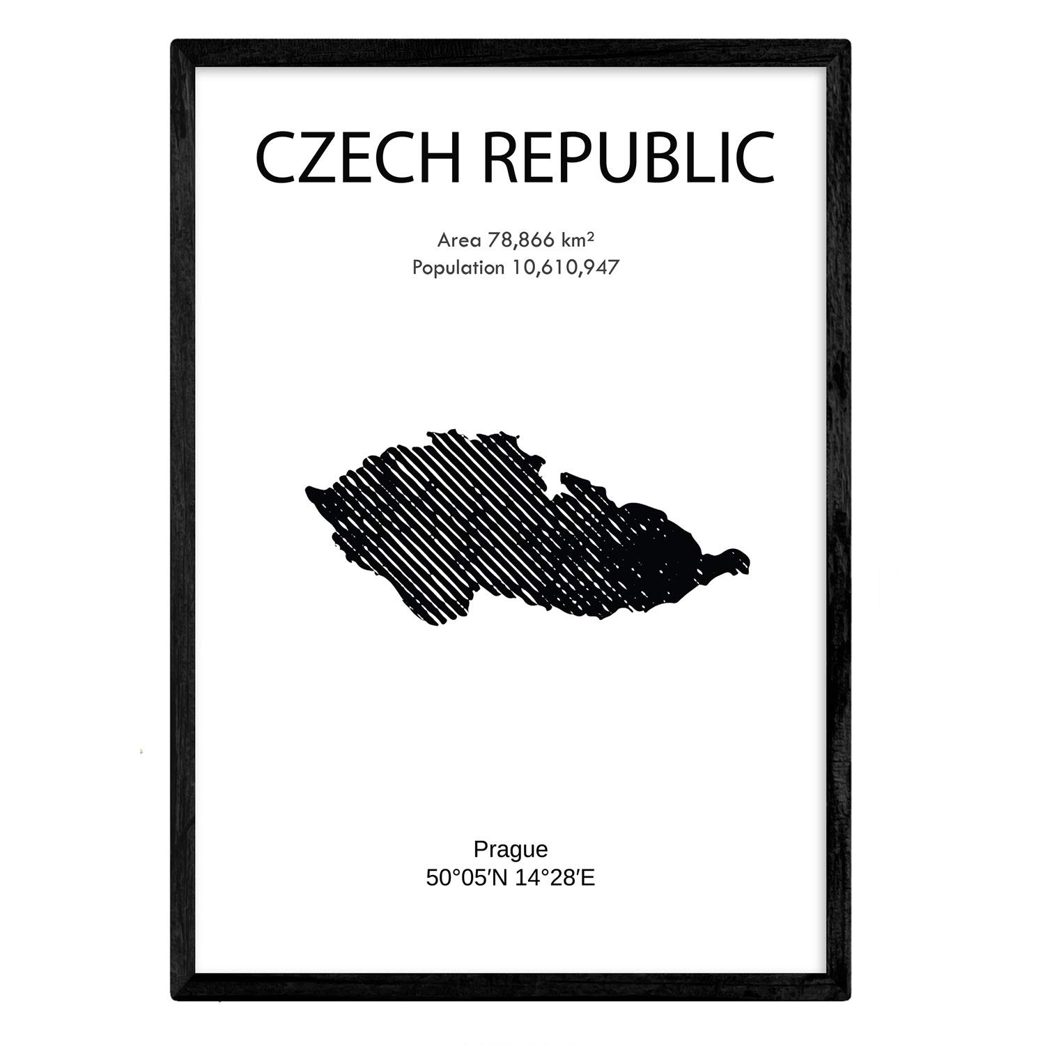Nacnic Poster of Czech Republic. Sheets of countries and continents. A3 size — image 1