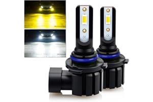 D-Lumina H10 Switchback LED Fog Light Bulbs, 8000 Lumens 40W 300% Brightness Dual Color 6000K Xenon White/3000K Golden Yellow, 9145 9140 9045 9040 LED Fog Light DRL Bulb Upgrade Replacement, Pack of 2