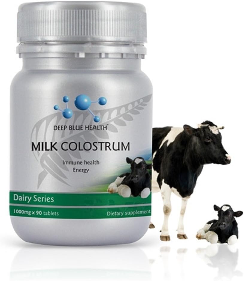 Milk Colostrum (90 Tabs) + New Zealand + Deep Blue Health