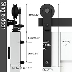 AONAYIOA 48"/4FT Bi-Folding Sliding Barn Door