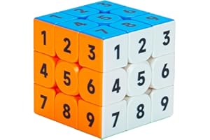 Cuberspeed Sudoku 3x3x3 Speed Cube Stickerless 3x3x3 Number Speed Cube Puzzle 3x3x3 Magic Cube with Numbers Sudoku Cube