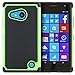 Microsoft Nokia Lumia 730 / 735 Case - Armatus Gear (TM) Slim Defender Hex Grid Hybrid Armor Case Impact Resistant Protector Cover For Nokia Lumia 730 / Lumia 735 - Green/Black