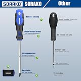 SORAKO 11 PC Magnetic Screwdriver Set Chrome Vanadium Phillips Slotted view 6