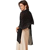 EOYDVO Mesh Shawls and Wraps for Evening Dresses Women Glitter Scarf Sparkly Scarve Wedding Shawl Wrap Bridesmaid Scarves