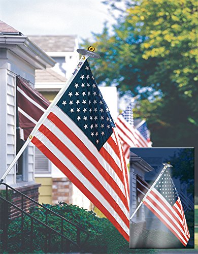 American-Flag-and-Flagpole-Set-6-ft-Aluminum-Spinner-Pole-that-Rotates-360-Degrees-Includes-a-Solar-Light-and-US-Flag-3x5-ft-SolarGuard-Nylon-by-Annin-Flagmakers-Mansion-Kit-Model-42914