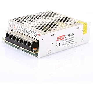LEDMO Switching Converter, AC/DC Power Supply Adapter Transformer for LED Strip Lights, AC 100V/240V to DC 12V 10A 120W  LED Strip Light Power Supply Switching Mode Converter
