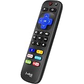 1-clicktech for Roku Remote 2-in-1 for Roku-TV and Roku Express Ultra Box | Compatible for TCL Hisense ONN Sanyo Sharp Hitachi Element Insignia LG Magnavox Roku TV, w/ 12 Opt. Channels [NOT for Stick]