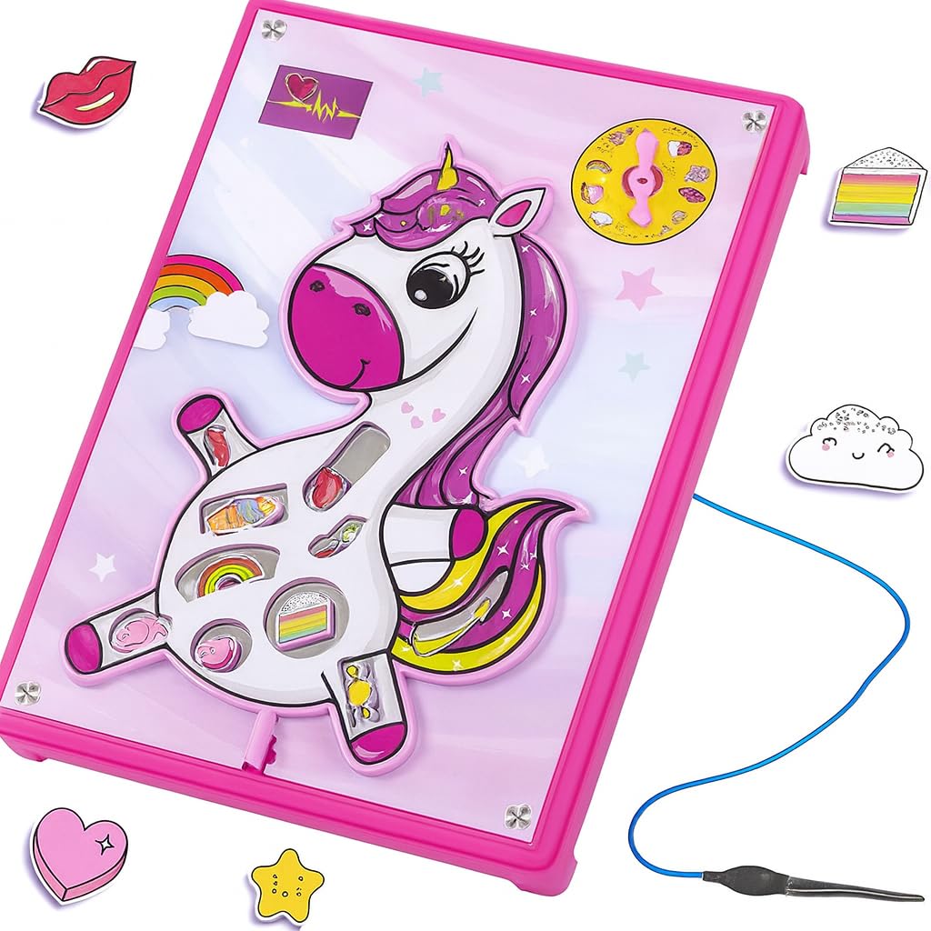 HTUK Unicorn Operation Board Game – Fun Family Skill Game for Kids – Electronic Buzzer Game with Tweezers for Children & Parties